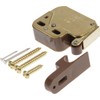 The Hillman Group 59280 Polished Brass Mini-Latch with Catch, 2-Pack
