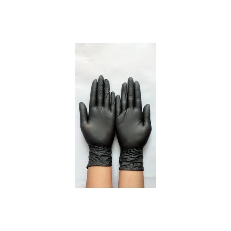 Guantes Nitrilo Uniseal Negro 000 Pzs Multiusos Resistente