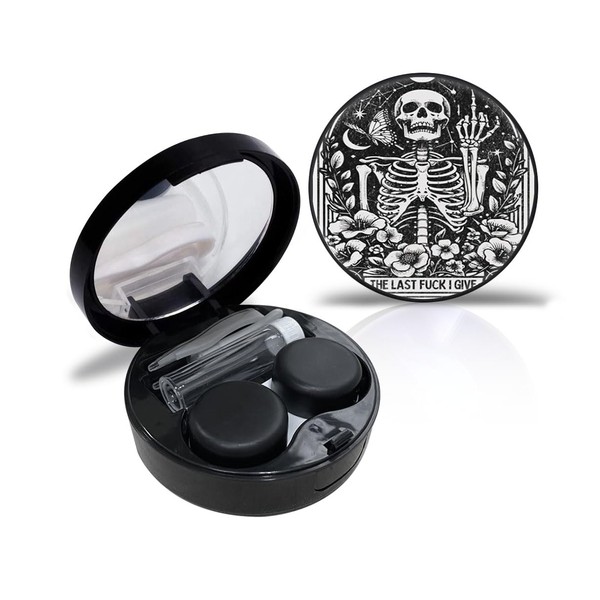 RETUIOS Skeleton of contempt Contact Case Personalized Contact Box Travel