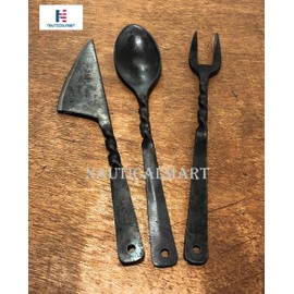 Forged Blacksmith Medieval Dining Hall Eating Utensils Viking Feastware By NauticalMart
