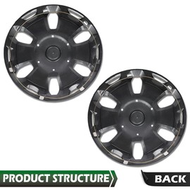 GRAND ORANGE Wheel Covers Hub Caps Full Rim Hubs 2 pcs Compatible with Ford Transit Connect Van 2010-2013 9T1Z1130A, 9T161130AA