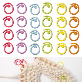 Stitch Marker Ring 20PCS Upgraded - Small Counter Stitch Markers Clip DIY Knitting Tools Crochet Locking Sewing Accessories Mixed Color Plastic Knit Counting Split Ring