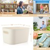 Plastic Storage Bins 10 Pcs White Storage Bin Pantry Organizer