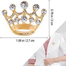 Oenothera 12 PCS Mix Set Crystal Brooches, Brooches for Women UK, Crown Brooch, Silver Brooch, for Women Girls Birthday Gift Wedding Party Supply