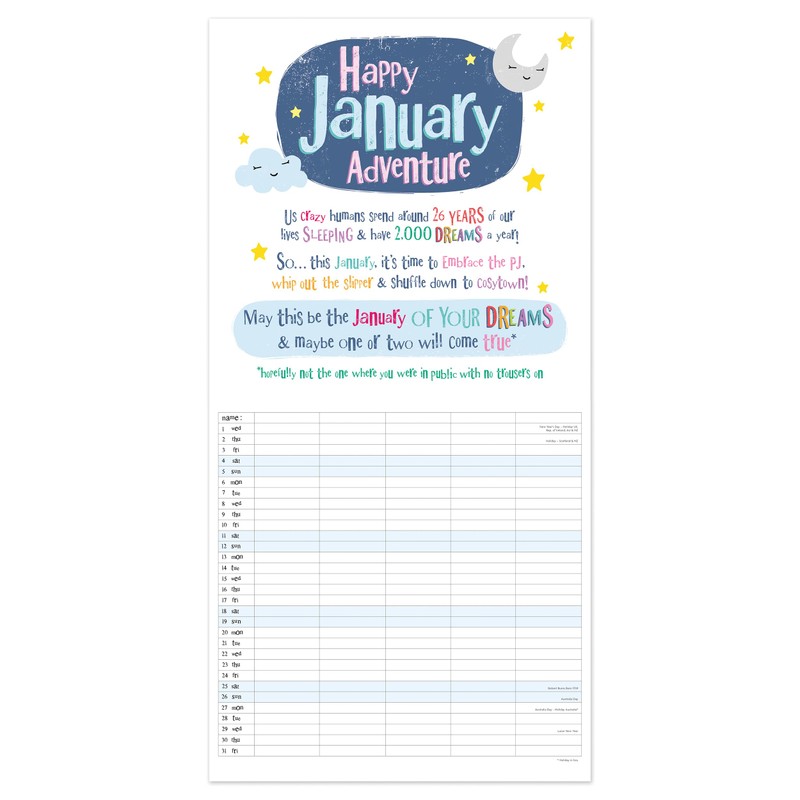 2025 The Bright Side Square Family Planner Organiser Wall Calendar