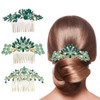 Set de 3 peinetas para cabello de mujer con cristales