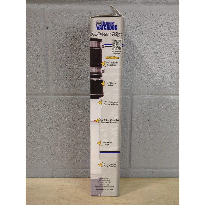 Basement Watchdog NEW Basement Watchdog BW-QCP Pre-Assembled Quick Connect Pipe