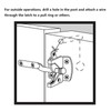 Self Locking Gate Latch with Spring Cable Pull for Wooden