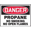 Accuform "Danger Propane- No Smoking- No Open Flames" Safety Sign,