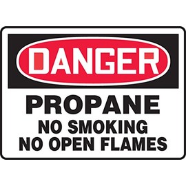 Accuform "Danger Propane- No Smoking- No Open Flames" Safety Sign, Accu-Shield™, 7 x 10 Inches (MCPG025XP)