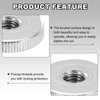 QUARKZMAN Knurled Thumb Nuts M3 Female Thread Thin Nickel Plated