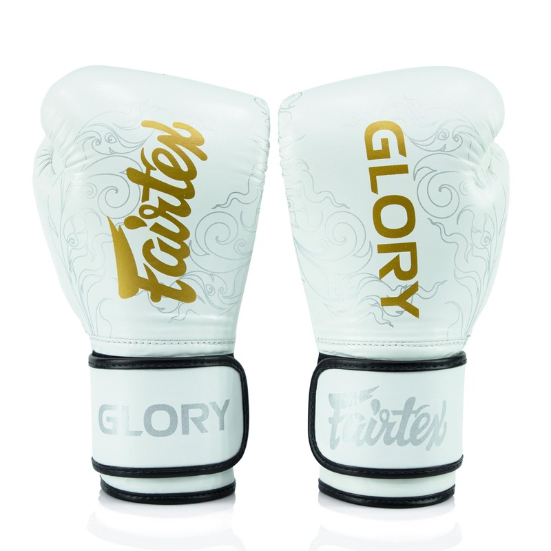 Fairtex Glory Kickboxing Gloves - Limited Edition (White/Gold - BGVG3,