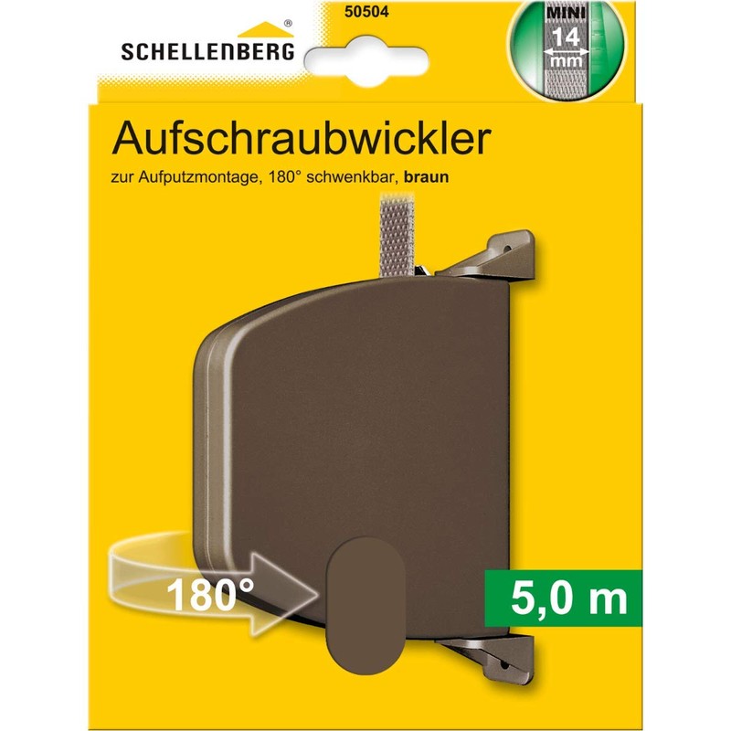 Schellenberg Mini 50504 Swivelling Screw-On Belt Winder for Roller Shutters