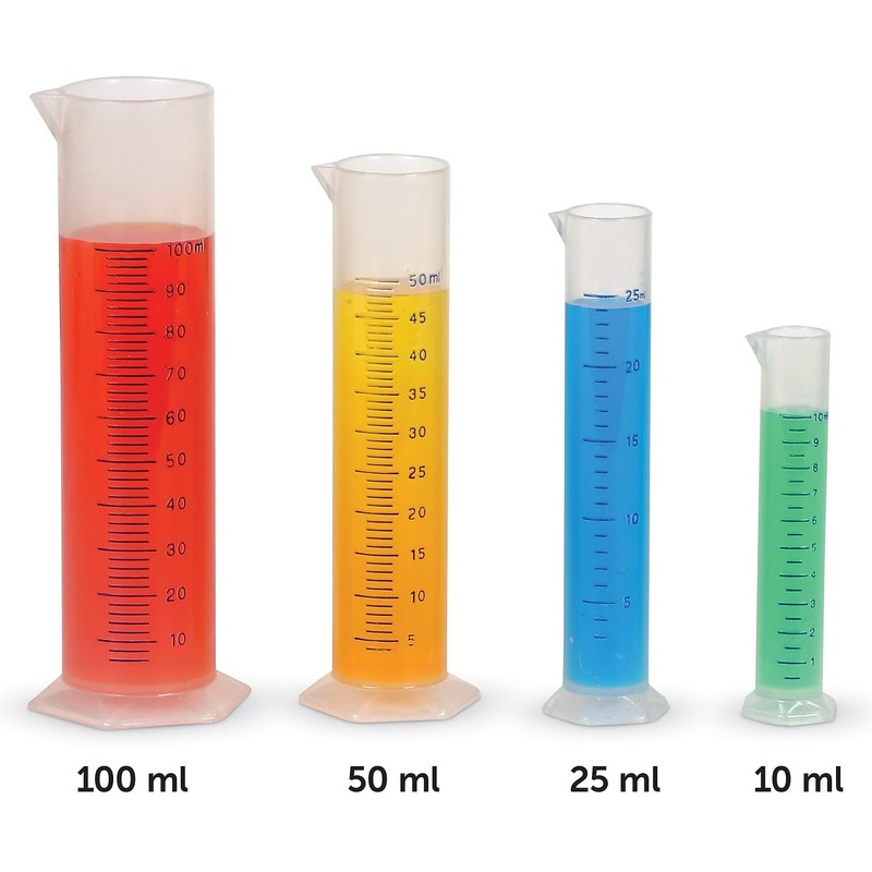 LEARNING RESOURCES LEAR2906 Science Teaching Materials Graduated Cylinders, Set of