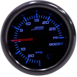 Gazoz Performance 52mm 7 Color PSI Turbo Boost Pressure Gauge Meter w Smoke Tinted Face - Instrument Boost PSI Turbo Gauge Kit