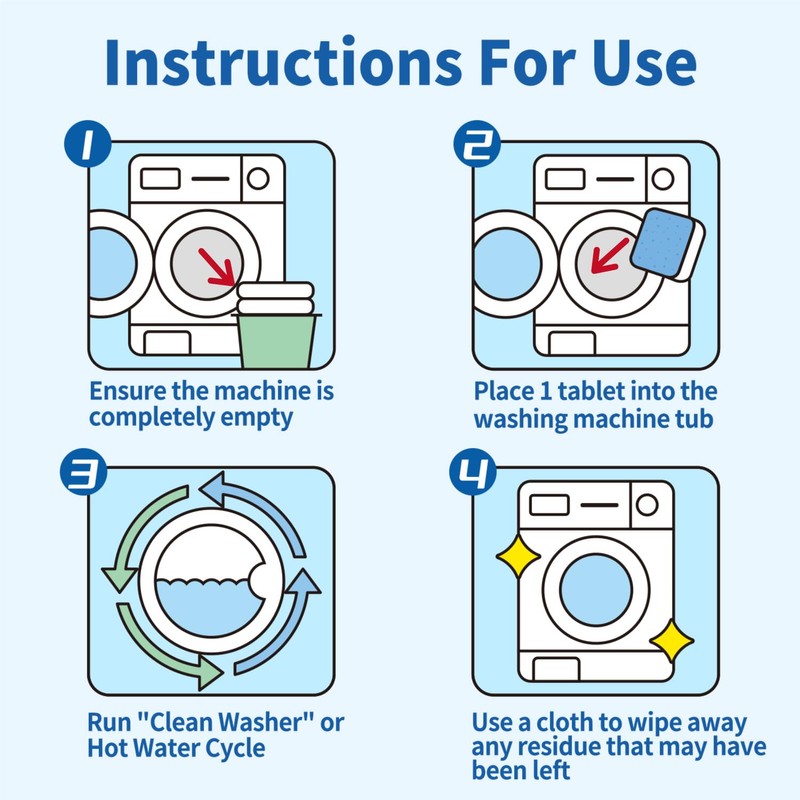 Soulink Washing Machine Cleaner with Odor Blasters, 12 Count -