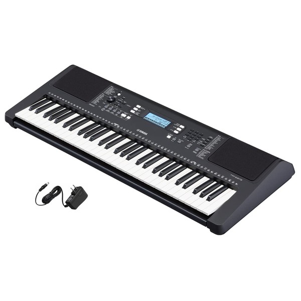 Yamaha PSRE373 61-Key Touch Sensitive Portable Keyboard with PA130 Power Adapter