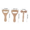 FOMIYES 3pcs Wooden Massage Roller Portable Face and Neck Massage