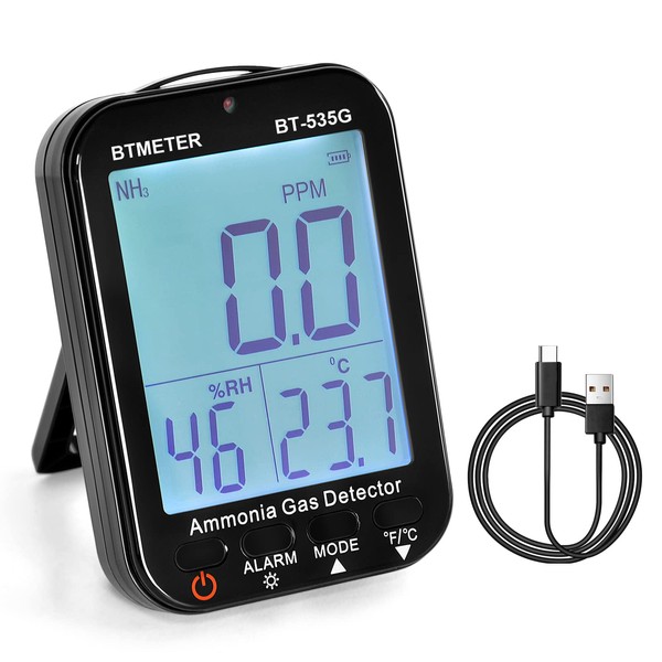 BTMETER Ammonia Gas Detector 535G, Air Quality Meter Monitor Indoor