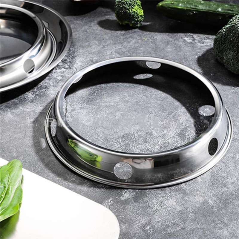 Wok Rings Stainless Steel Round Metallic 2 Pack 7.8" and