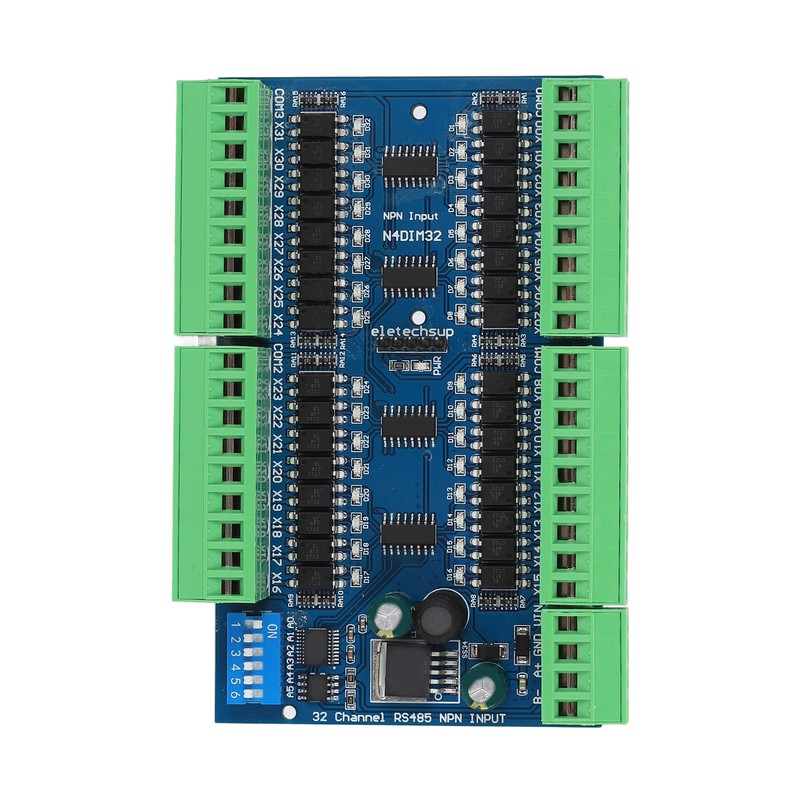 RS485 Input Controller 32 Channel DIN Rail Isolated PLC Switch