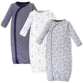 Touched by Nature baby girls Organic Cotton Kimono Nightgown, Constellation, 0-6 Months US