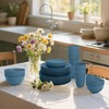 BUSOKIP Wheat Straw Dishes Set 40 PCS, Unbreakable Dinnerware Set