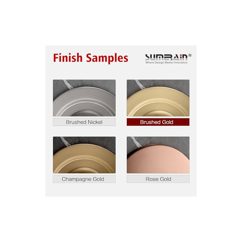 SUMERAIN Brass Pop Up Drain Stopper for Bathroom Sink with