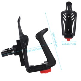 Bicycle Bottle Holder, Drink Holder Bicycle for 48-71mm Bottles, Water Bottle Holder for Handlebar and Frame, Drink Holder for Motorcycle Scooter MTB Fits 20-35mm Pipes Easy Installation