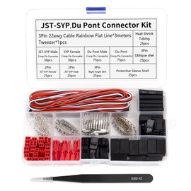 SCOOYUCK JST Servo Connector Kit, 50 Sets Male and Female Plug Crimp Cable Assemblies, Compatible with JST SYP Futaba, Suitable for DIY Remote Control Cars, Aeromodels.
