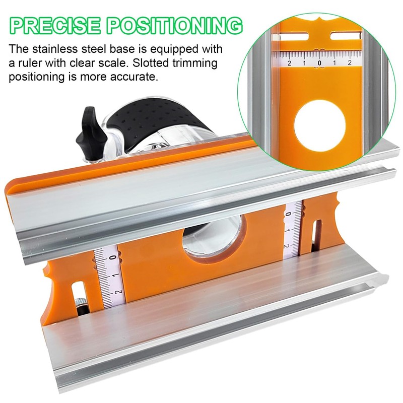 2-in-1 Router Base Plate for Precise Woodworking, Router Accessories, Edge