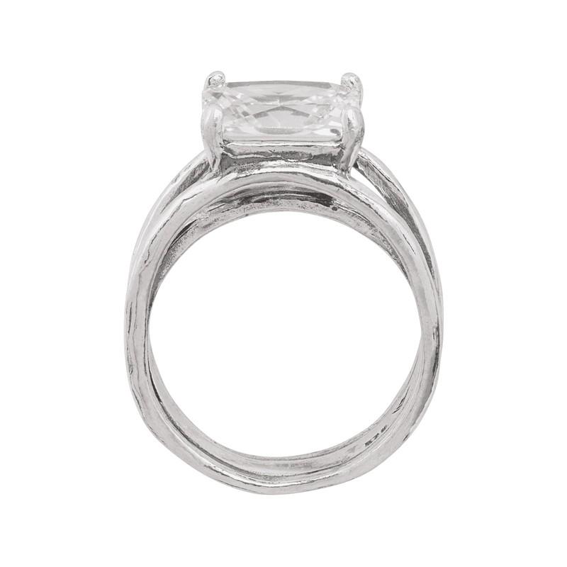 Silpada 'Sevilla Later' Cubic Zirconia Ring in Sterling Silver, Size