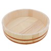 BambooMN 14.2" Hangiri Oke Sushi Rice Cooling Bowl/Tub with Lid,