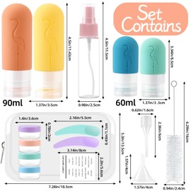 MARFOREVER Silikon Reiseflaschen Set, 16 Stück Reiseflaschen zum Befüllen 60/90ml Auslaufsichere Travel Bottles Reise Behälter BPA-frei Praktisches Reiseflaschen Set für Shampoo Lotion Duschgel