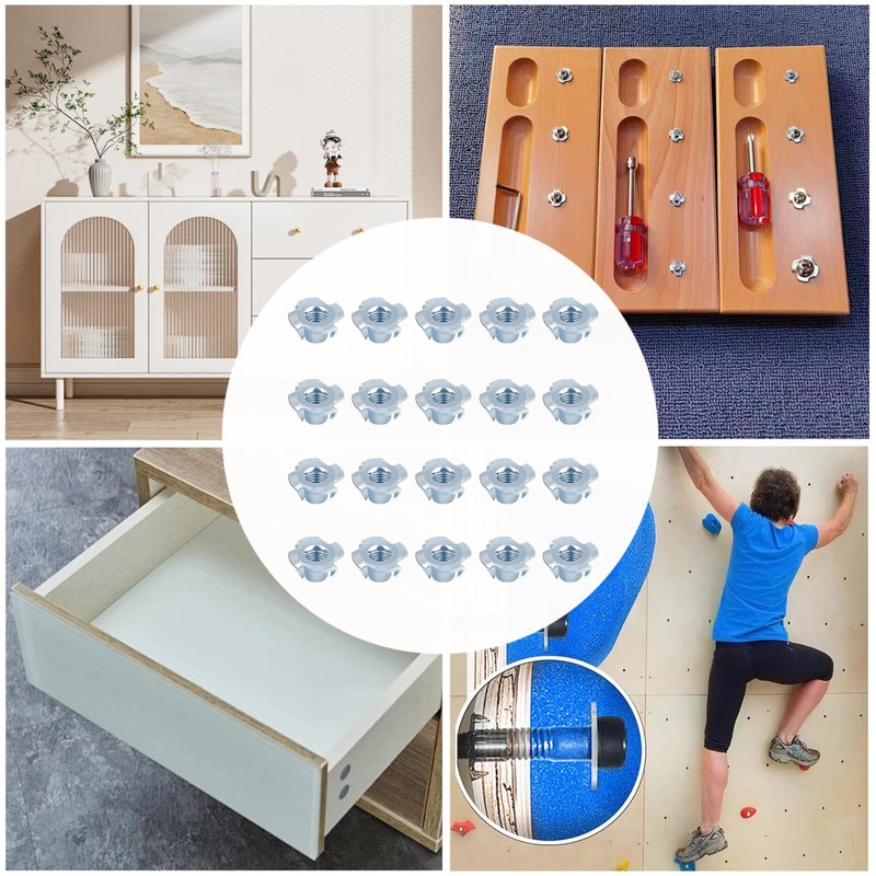 20 Stück M6*9 Einschlagmutter,Einschlagmuttern,Hülsenmutter,Kohlenstoffstahl,für Einschlagspitzen,GewindehüLsen,Einschraubmutter,Edelstahl,Stellfüße,Einschlaghülse,Einschlagmuffen,Einpres smuttern