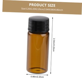 VICASKY 15pcs Bottle Small Sample Bottles Screw Caps Refillable for Laboratory