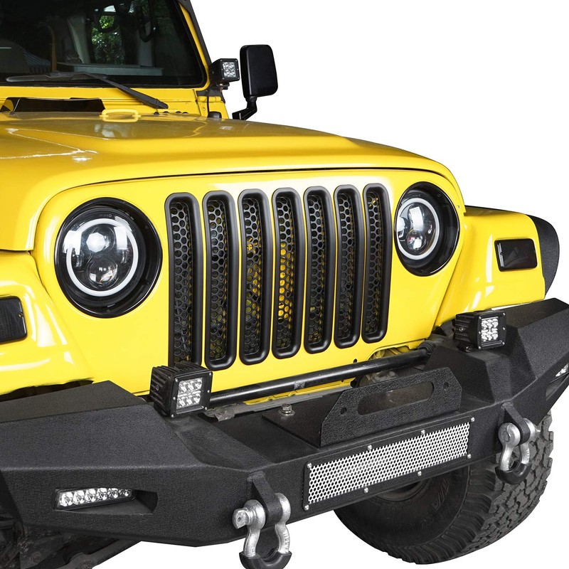 Wrangler TJ Grill Insert Honeycomb Front Grille Mesh Guard for