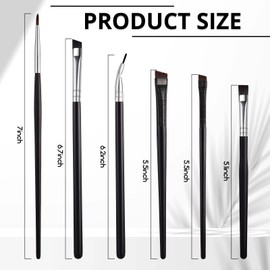 Gandeer 12 Pieces Eyeliner Brushes Set, Thin Slanted Makeup Gel Eyeliner Brush Line Fine Eyeliner Brush Pointed Makeup Brush Angled Eyeliner Makeup Tool for Girls Women Water Activated Eyeliner Makeup Tool