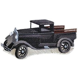 Classic Truck Collection [ Ford Model A Stake Truck] [American Automobile History in Embroidery] Embroidered Iron On/Sew Patch [6.48" x 3.55"]Made in USA]