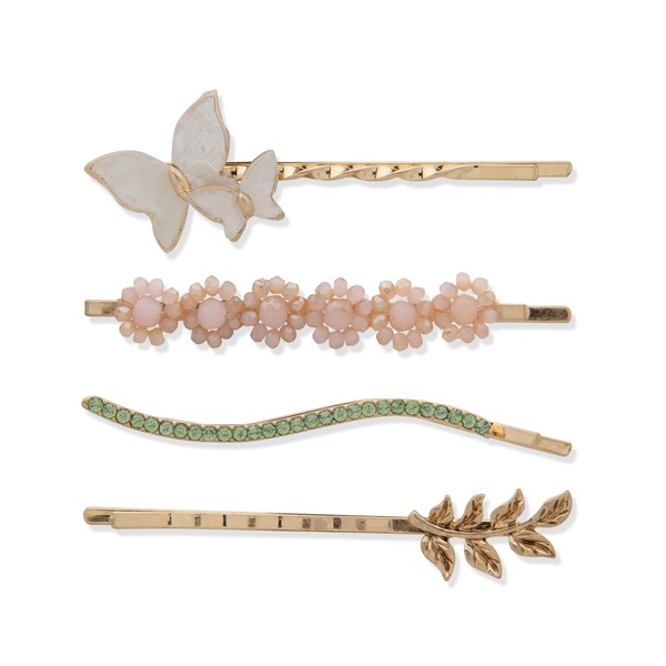 LONNA AND LILLY Gold Bobby Pins Set of 4, featuring