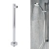 Shower Arm with Flange Mount Stainless Steel Tube Pipe 35cm