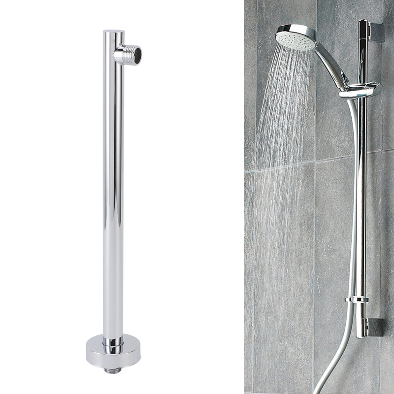 Shower Arm with Flange Mount Stainless Steel Tube Pipe 35cm
