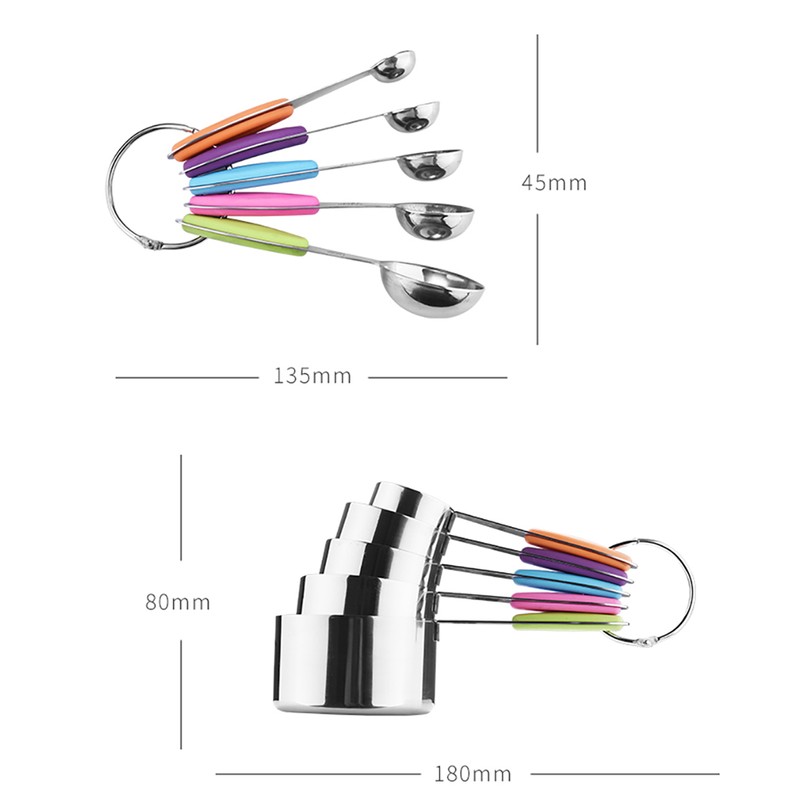 10Pcs Measuring Cups and Spoons Set Baking Cups and Spoons
