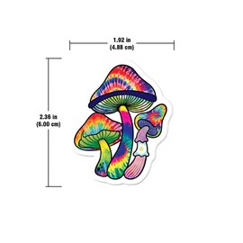 WIRESTER Fresh Scented Car Air Freshener Vent Clip, Decorative Accessories, Interior Decoration for Cars - Colorful Tie Dye Mushroom