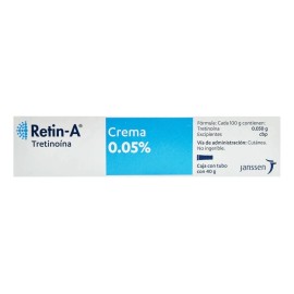 Retin-a 0.05% Crema Acne Manchas Arrugas Estrias Momento de aplicación Noche Tipo de piel Todo tipo de piel