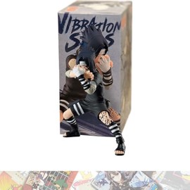 Uchiha Sasuk e II: 14cm Vibration Stars Statue Figurine Bundled with 1 A.C.G. Compatible Theme Trading Card (28551)