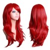 Peluca Roja Larga y Rizada, Peluca Roja para Mujer, Cabello