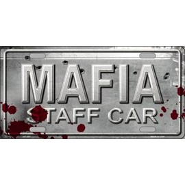 Mafia Staff Car Metal Novelty License Plate Tag LP-351