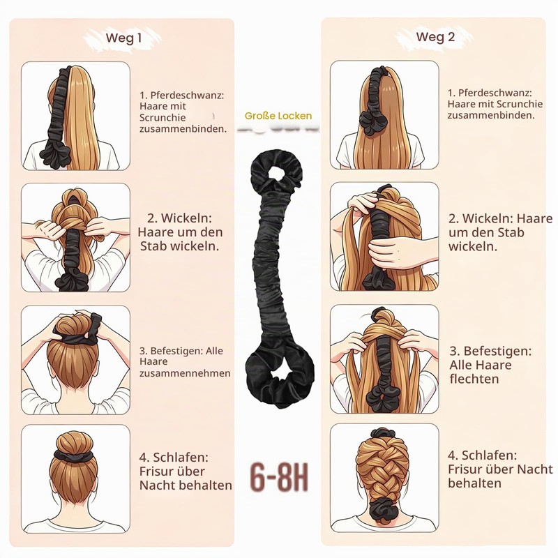 Overnight Curling Tape, Pack of 2, Heatless Curls without Heat
