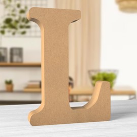 Aruatu 12 Inch Balsa Wooden Letters Unfinished Wood Letters for Wall Decor Decorative Standing Letters Large Letters for Wall Decoration for Craft Home Party Projects (L)